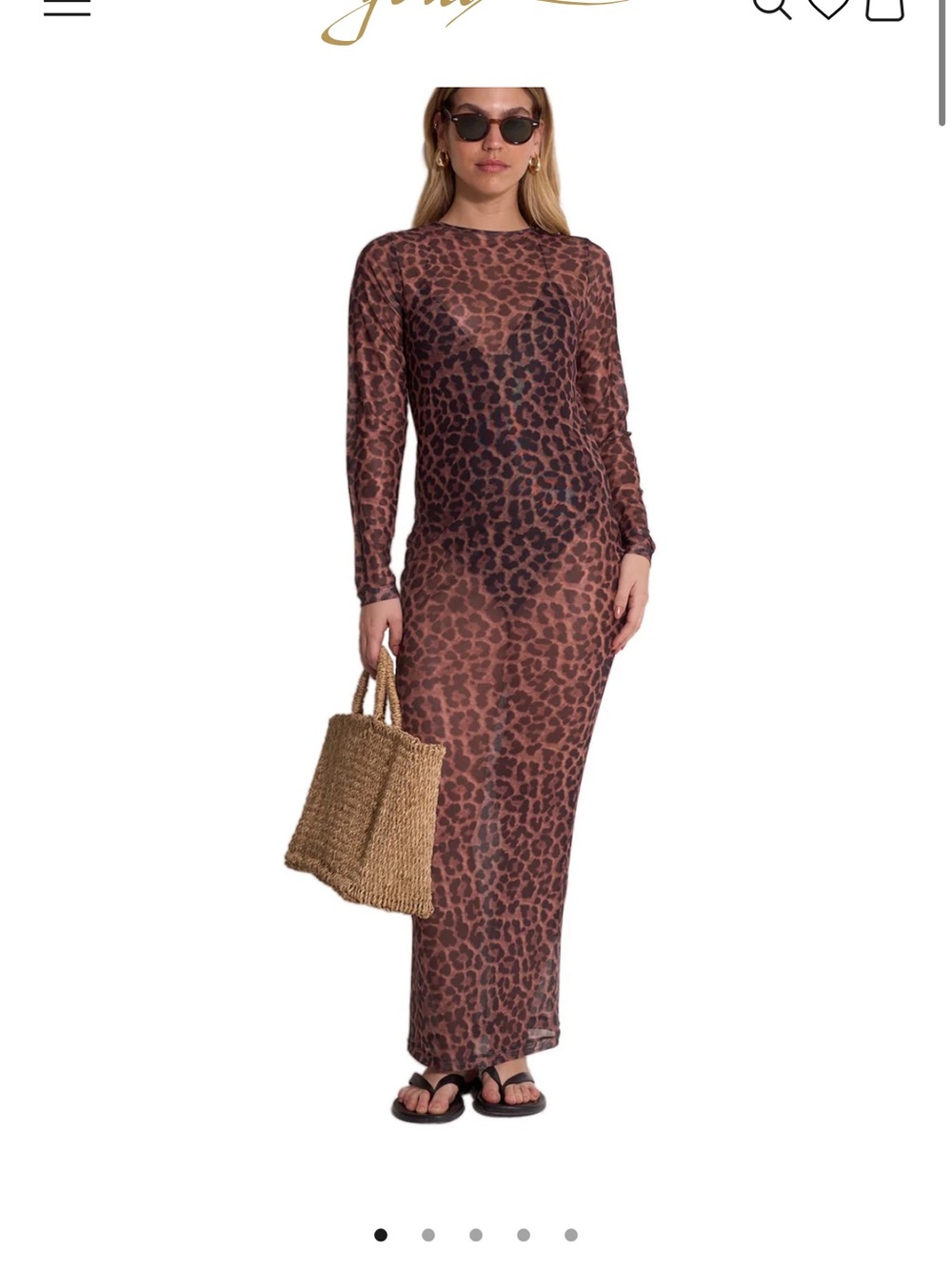 GOTTEX BEACH LIFE WILD MESH LONG SLEEVE DRESS COVER-UP One Size